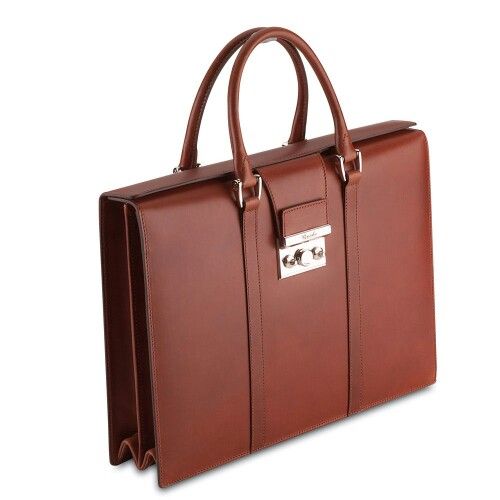Classic Brown Leather Briefcase for Men – Premium Handcrafted Office & Laptop Bag