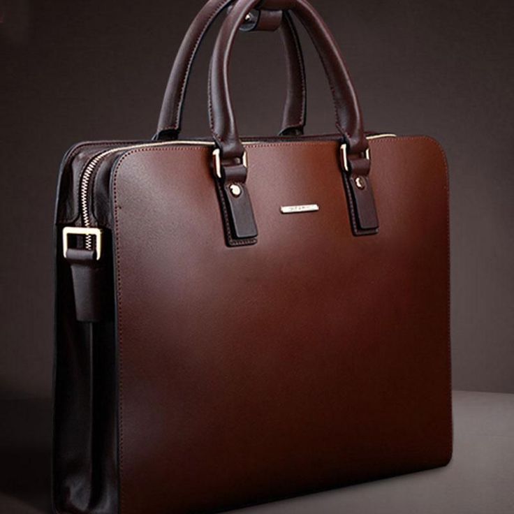 Luxury Dark Brown Leather Laptop Bag   Premium Executive Handcrafted Briefcase