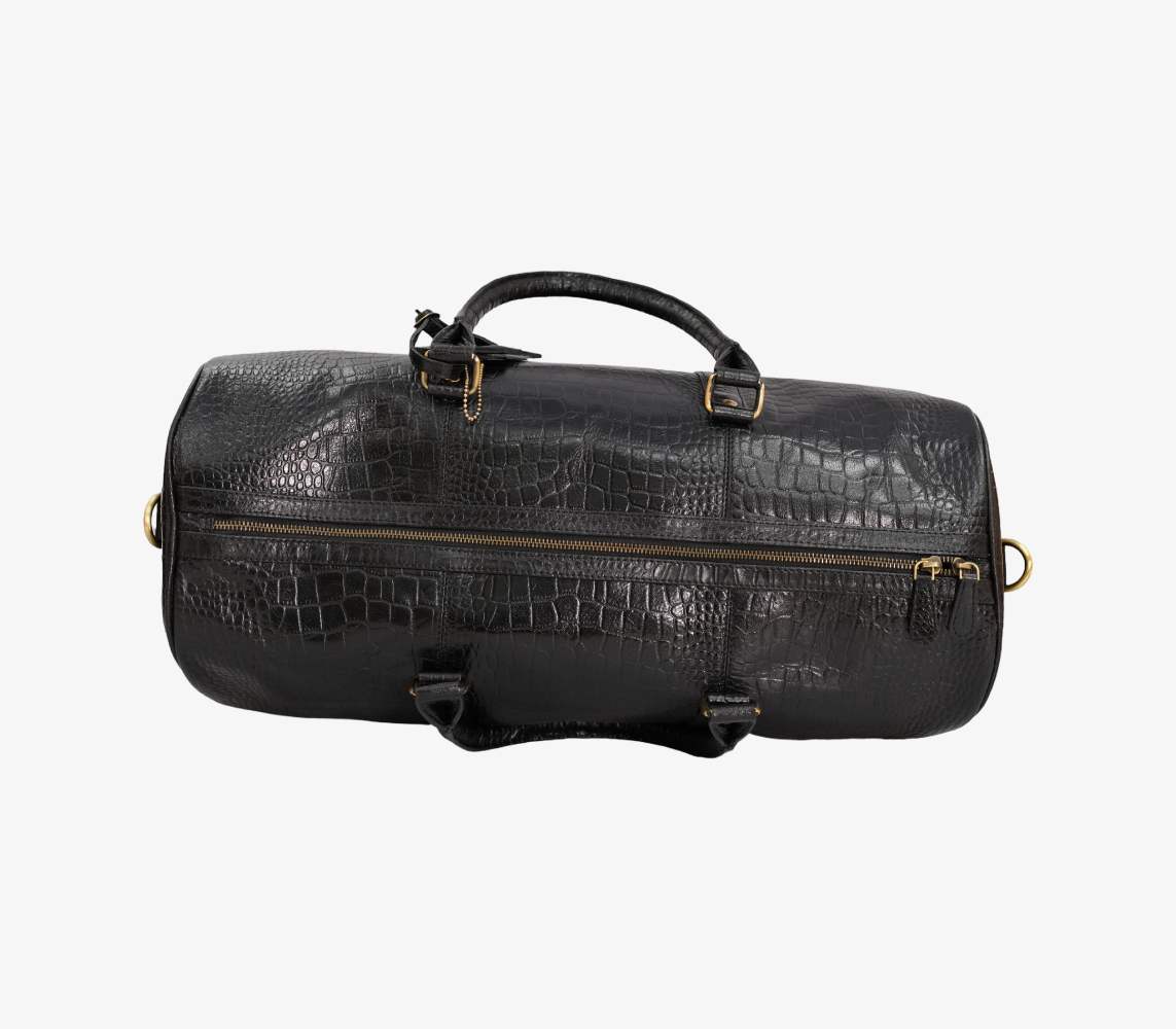 Luxury Croc-Embossed Pure Leather Duffle Bag Rich text editor Description