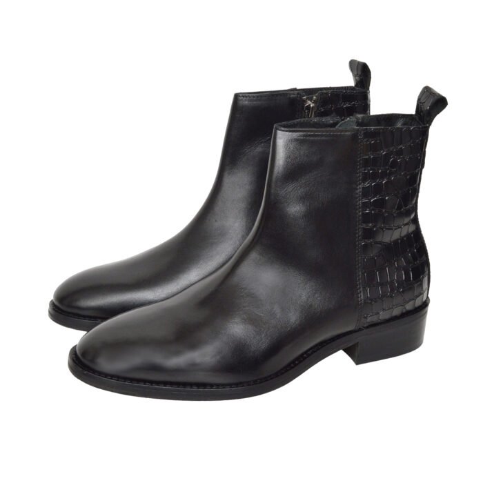 Black Chelsea Boot Zipper