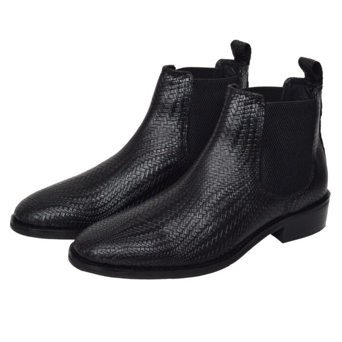 Black Leather Chelsea Boot