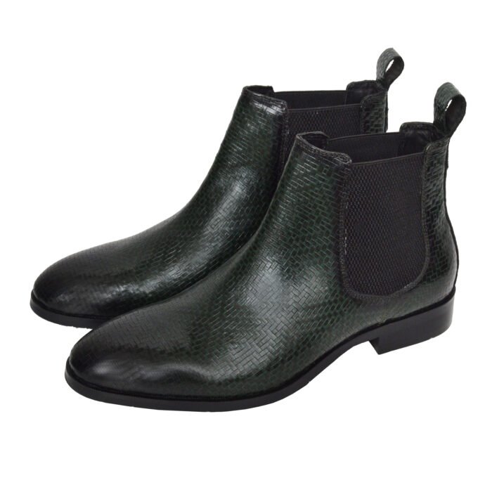 Green Leather Chelsea Boot