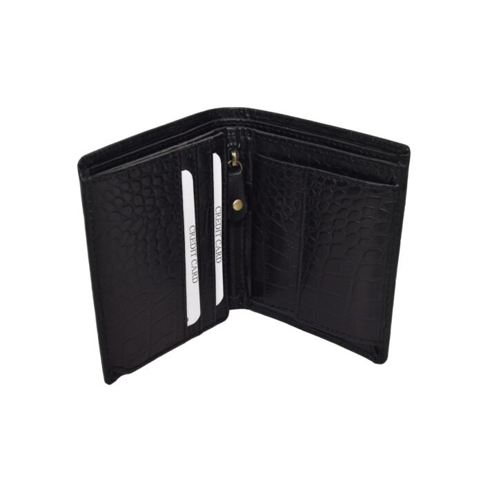 Black Croco Leather Wallet