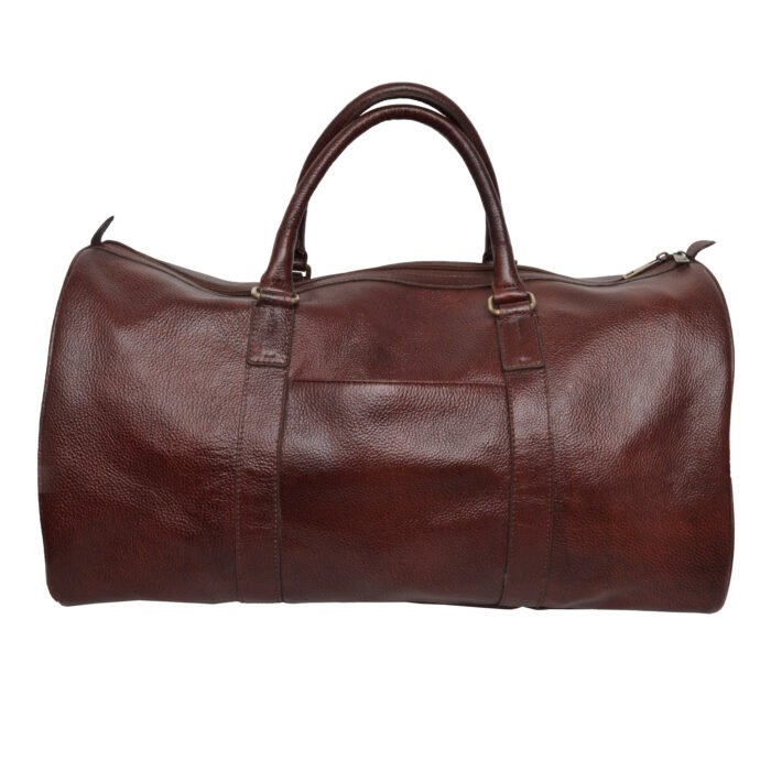 Cherry Leather Duffle Bag